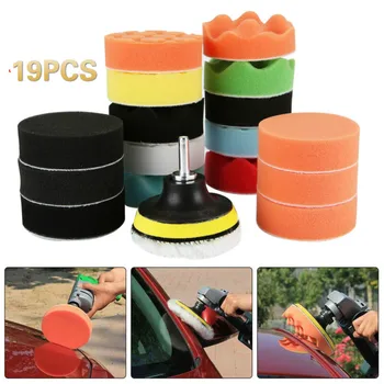 

1 X 19x Car Polishing Sponge Polishing Attachment Drill Polishing Pad Set Car Polish 75mm