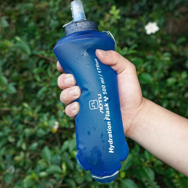 Compre Botella De Agua Plegable Hecha De Tpu Con Tapa, Capacidad De 500 Ml.  y Agua, Botella, Matraz, Al Aire Libre de Hong Kong SAR