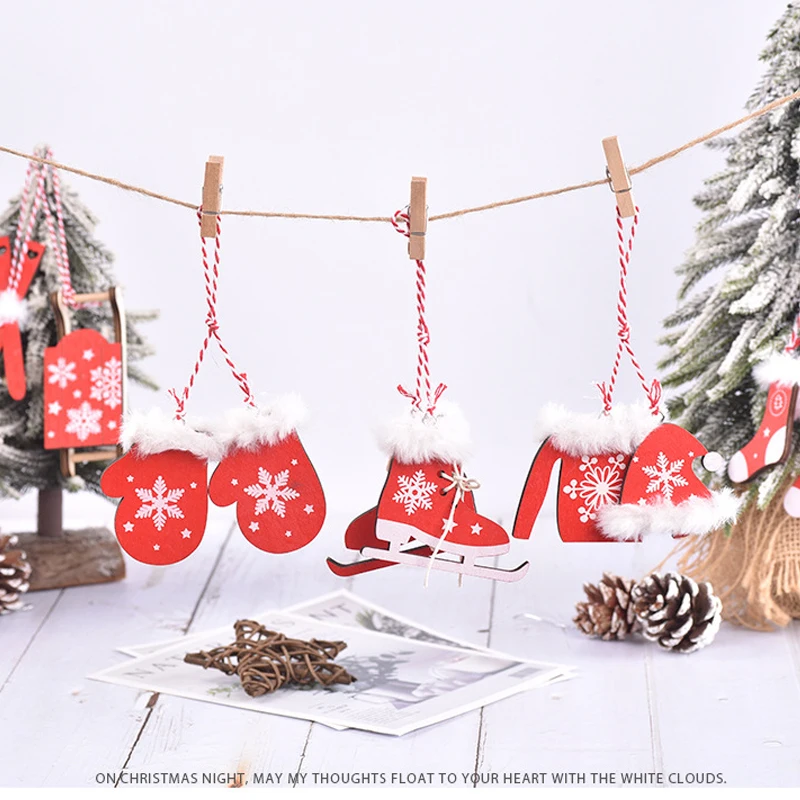 Ski Specials Christmas Day 2022 2022 Christmas Decorations Wooden Ski Package Pendant Snowshoes Clothes Hat  Sleigh Christmas Tree Ornaments|Pendant & Drop Ornaments| - Aliexpress