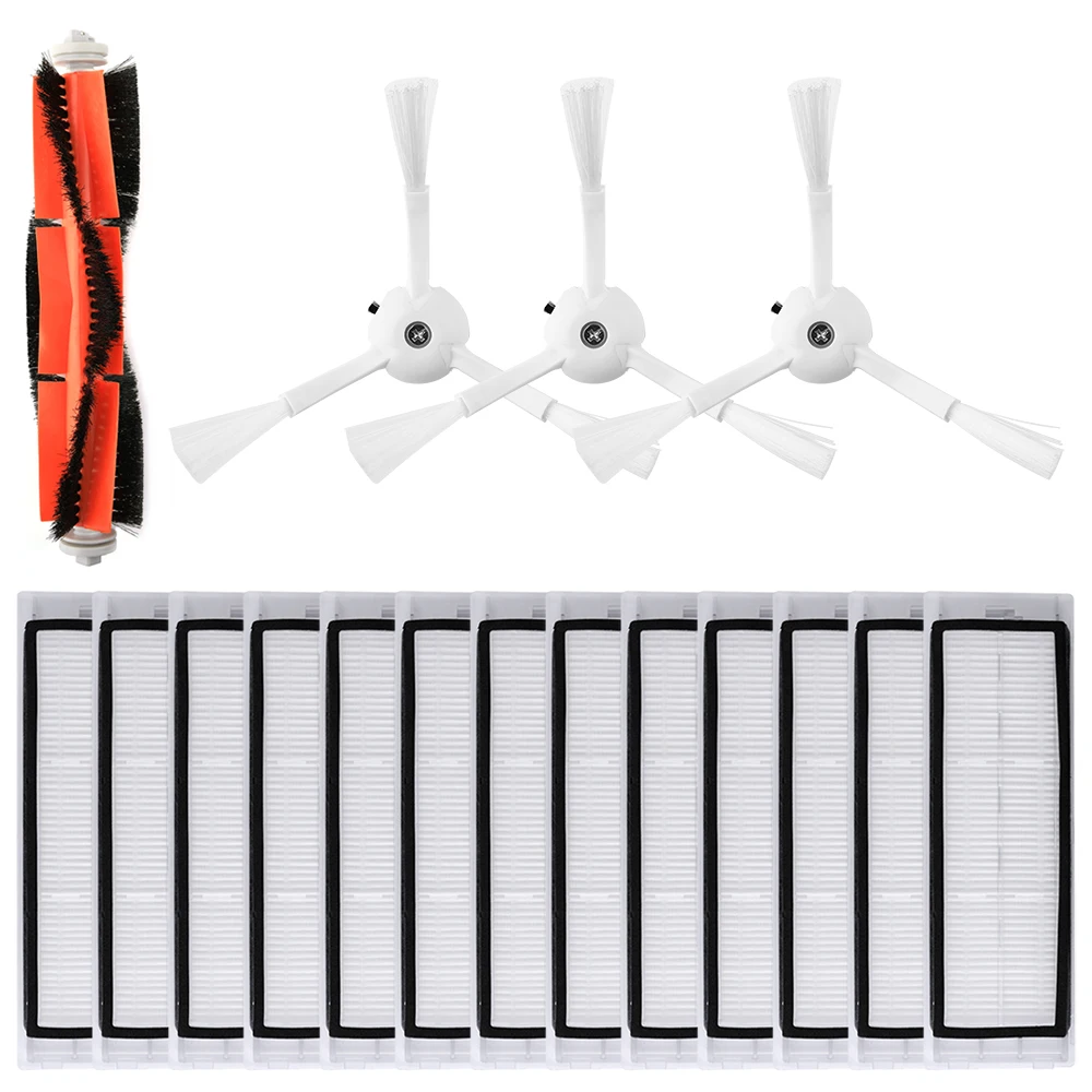 

Robotic Vacuum Cleaner Accessories Filter Side Brushes Main Brush Kit 17pcs Vacuum Cleaner Replacement Parts for XIAOMI Roborock