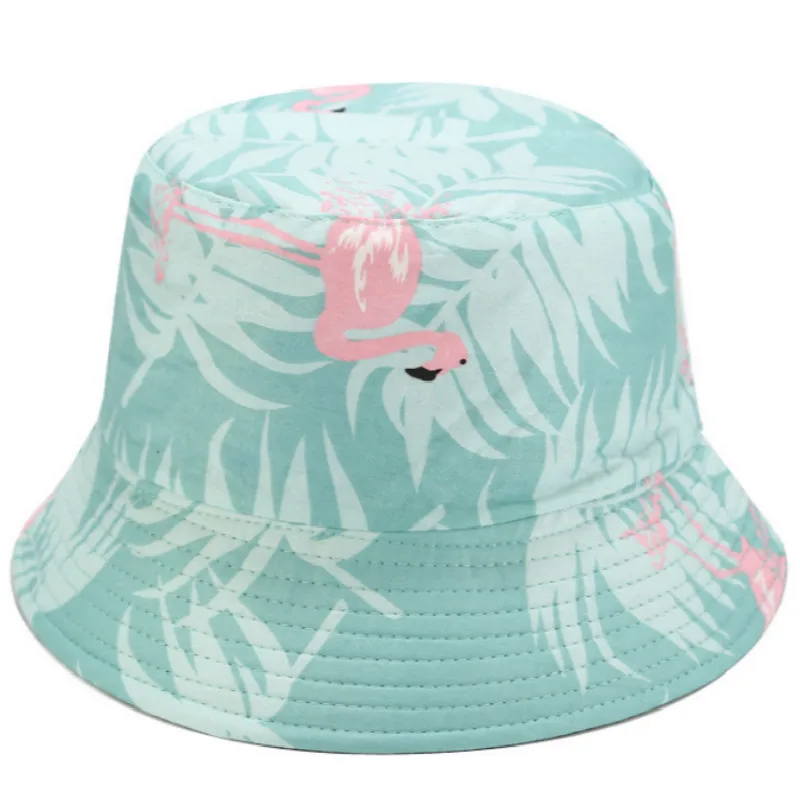 light green Летняя одежда с цветочным рисунком Для женщин шляпа хлопковая Панама с цветочным принтом в стиле «хип-хоп» активного отдыха Пляжная Панама Реверсивный Рыбацкая шляпа Женская Солнцезащитная шляпа - Цвет: light green
