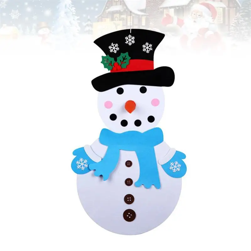 1 Набор войлочный Рождественский набор Снеговик Нетканая Рождественская елка подвеска украшения детская ручная головоломка Сделай Сам войлочное ремесло