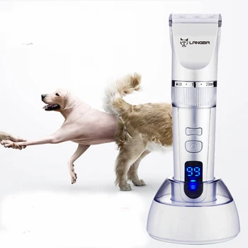 

pet electric hair clipper LCD shaver high power hair clipper cat and dog electric push tip non-stick hair pet essential