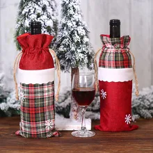 Рождественские украшения крышка бутылки вина Санта Снеговик вечерние украшения декор настольные аксессуары Рождество