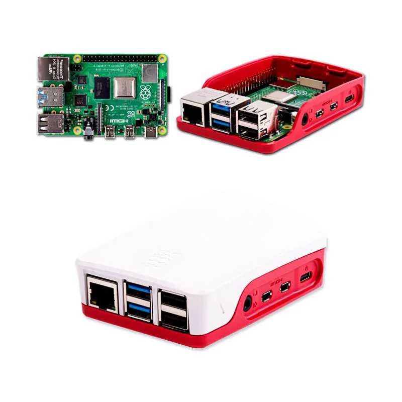 Original Raspberry Pi 4 Model B 4B with RAM 4GB 1.5GHz 2.4 / 5.0 GHz WIFI Bluetooth 5.0 Case Coolin