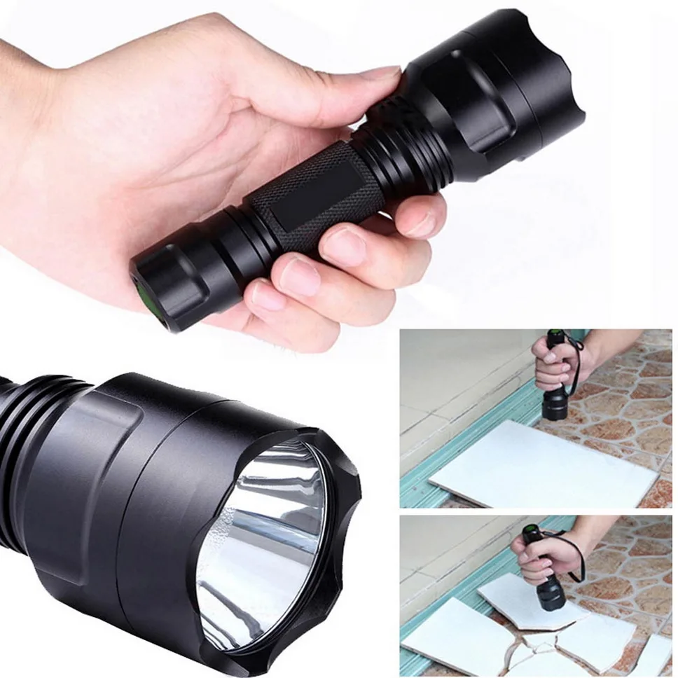 Портативный C8 CREE XM-L T6 белый/зеленый/красный светодиодный тактический фонарь 18650 аккумулятор фонарь для охоты высокого качества luz