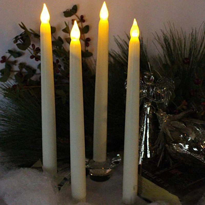 LED Wedding Dating Candlelight Dinner Decor Electronic Candle Lights Plastic Christmas Decoration For Home Cafe Restaurant