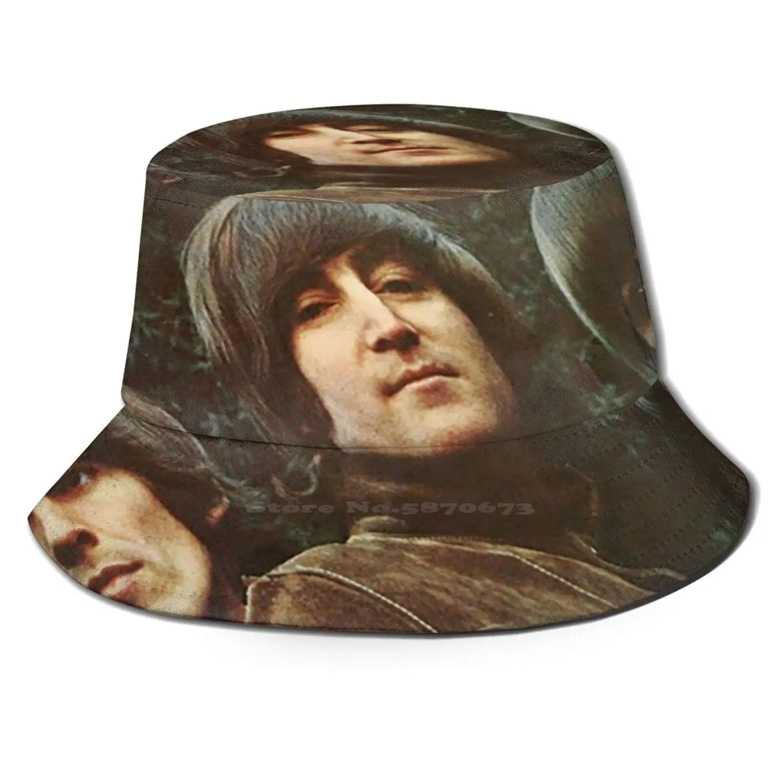 The Album Cover Tshirt Pattern Cappelli Outdoor Hat Sun Cap The Music 60S Ringo 70S John Liverpool Paul R England George Lennon