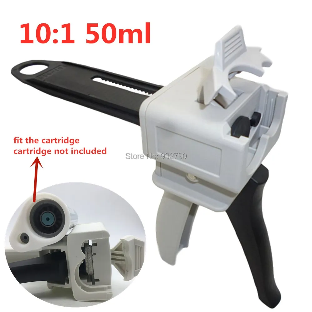 50ml 1:1/1:2/10:1/1:10 Two Part Adhesive Gun Manual Dispenser Guns AB Glue Epoxy Gun 2-part Acrylic Adhesive Manual Applicator