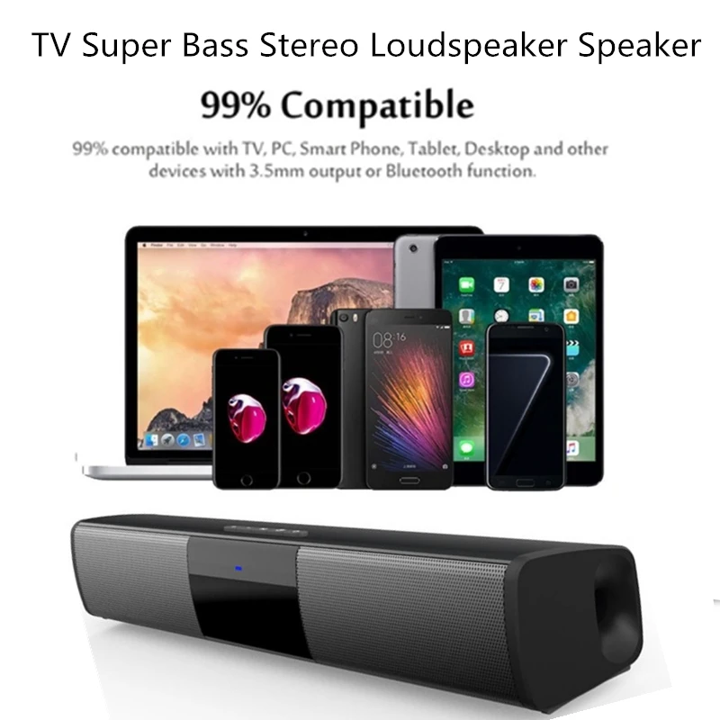 

BS-28A Home Theater Bluetooth Soundbar TV Super Bass Stereo Loudspeaker Speakers Soundbar with Subwoofer Speaker for TV PC Phone