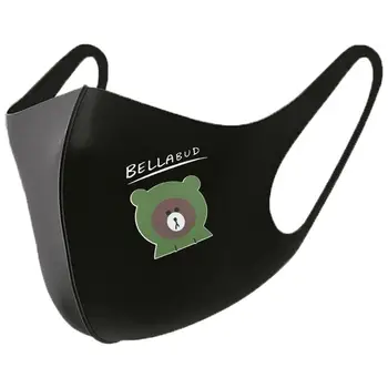 

1Pcs Kids Waterproof Sponge Mouth Mask 3D Reusable Anti Pollution Cover elastic earloop