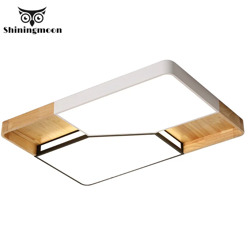 

Modern Adjustable Light LED Ceiling Lamp Nordic Wooden Living Room Dining Room Ceiling Light Lustre Bedroom Lighting Fixture s