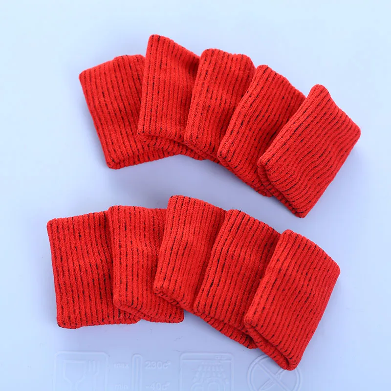 Red 10 шт. эластичные напальчники с поддержкой артрита, портативный волейбол - Цвет: Red