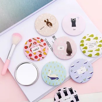 

30pc/lot New cute fashion cartoon animal Cosmetic mirror / sweet women makeup pocket mini mirrors / portable mirror/nice gift