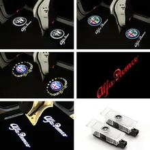 2 шт. светодиодный дверь логотипа автомобиля Добро пожаловать лампа для Alfa159156 147 Romeo Giulia Giulietta Mito Stelvio Brera лазерная проекция предупреждающий светильник