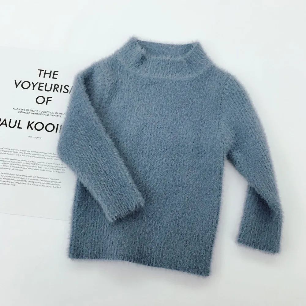 Вязаный свитер для девочек, Модный Зимний пуловер для девочек 1-6 лет