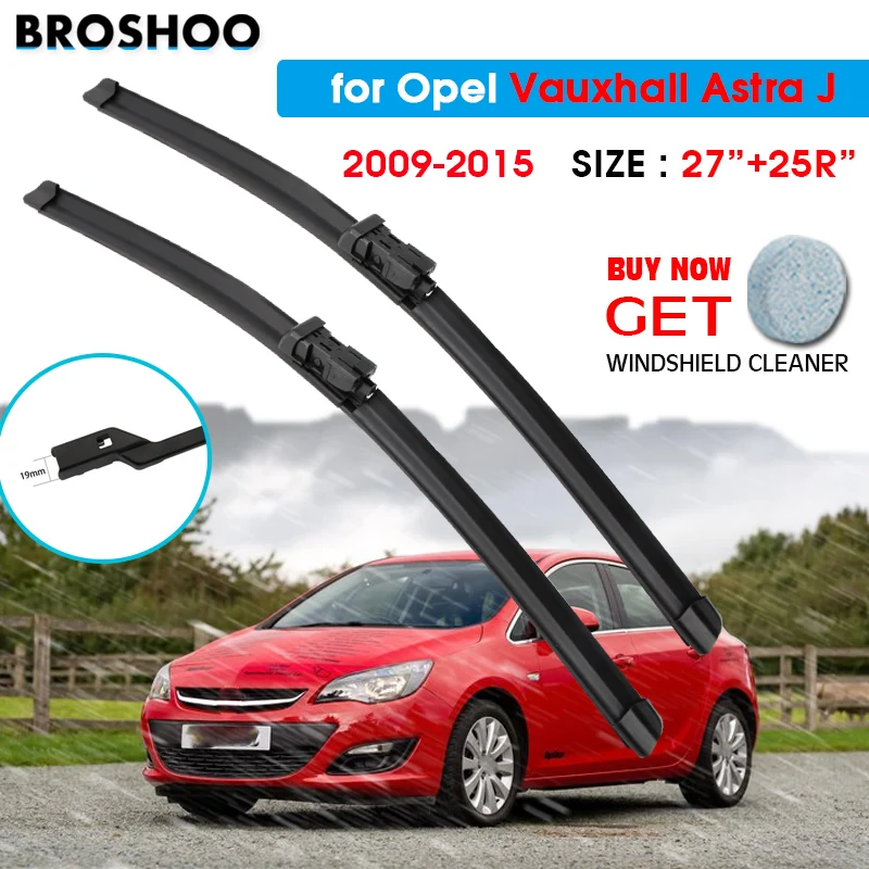 Auto Wischer Klinge Für Opel Vauxhall Astra J 27 + 25R 2009-2015 Auto  Windschutz Scheibenwischer klingen Fenster Fit Push-Taste Arm - AliExpress