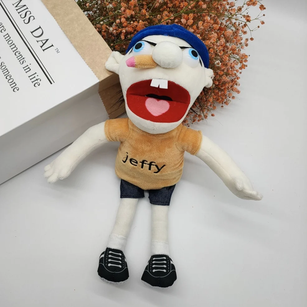 38cm New Cartoon Jeffy The Puppet Plush Toy Soft Stuffed Peluches Jeffy Dolls Christmas Birthday Gift