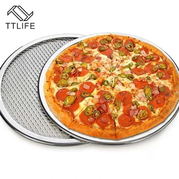 

10 Inch Non Stick Pizza Screen Pan Baking Tray Metal Mesh Net Seamless Aluminum Alloy Net Bakeware Kitchen Pizza Baking Tools