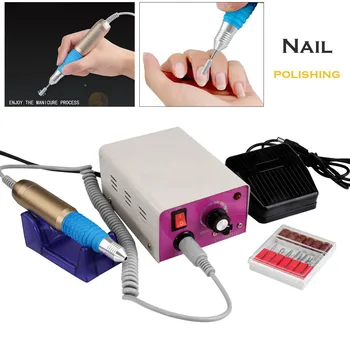 

Foot Pedal Control Handpiece Nail Drill Bits Set Cutter Machine Manicure Separator Nail Tips Electric Nails Pedicure File L218