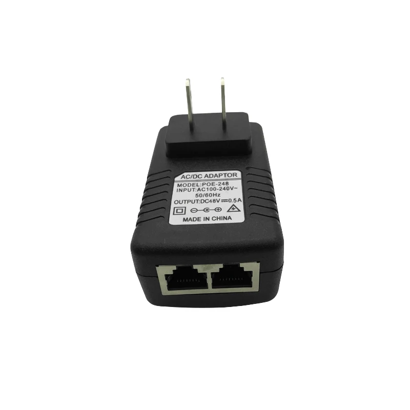 Surveillance CCTV Security 48V 0.5A 24W POE Wall Plug Injector Ethernet Adapter IP Camera Phone PoE Power Supply US EU | Безопасность и