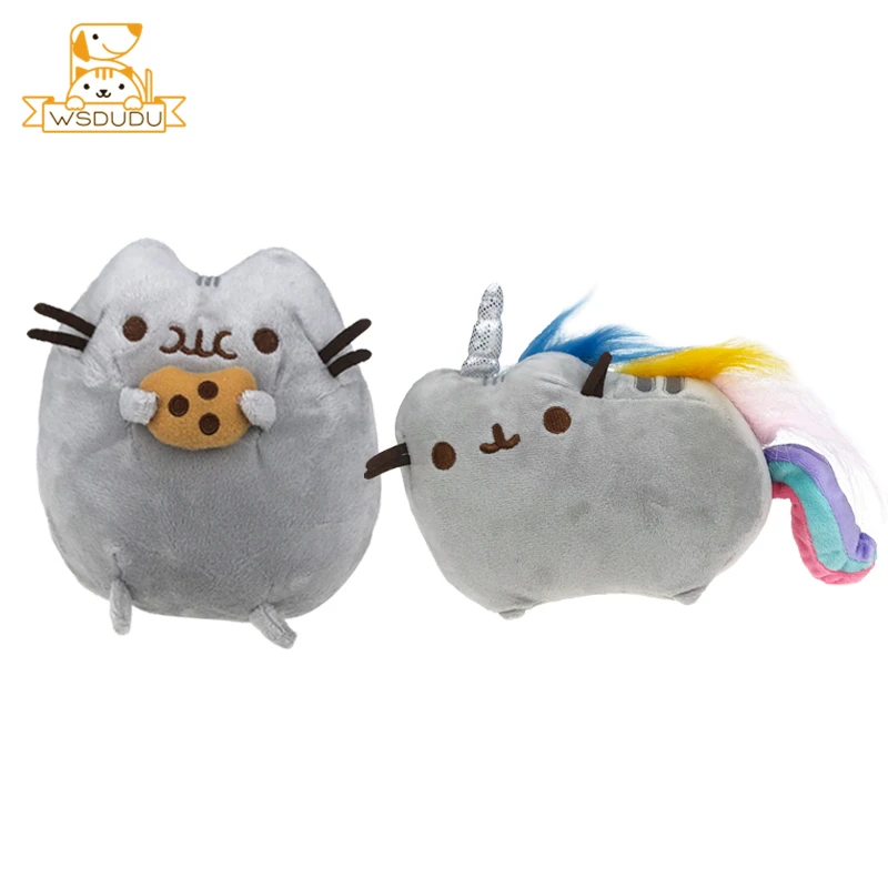 Kawaii полные кошки милый мультфильм жир животных котенок плюшевые мягкие игрушки, подушки стикеры печенья Радуга мягкие куклы для детей Подарки
