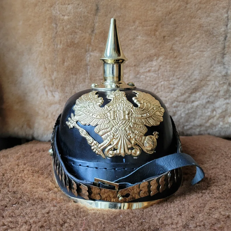 German Pickelhaube Imperial Prussian Helmet Leather Vintage Wearable Hat Deutschland Heer Helm Best Gift for Him |