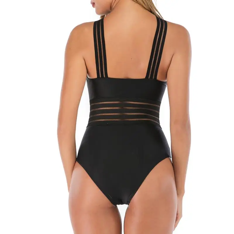 2020 Newest Women Swimsuits Sexy One Piece Swimwear For Women Beach High Neck Bandage Cross Back Female Summer Swimming Suit