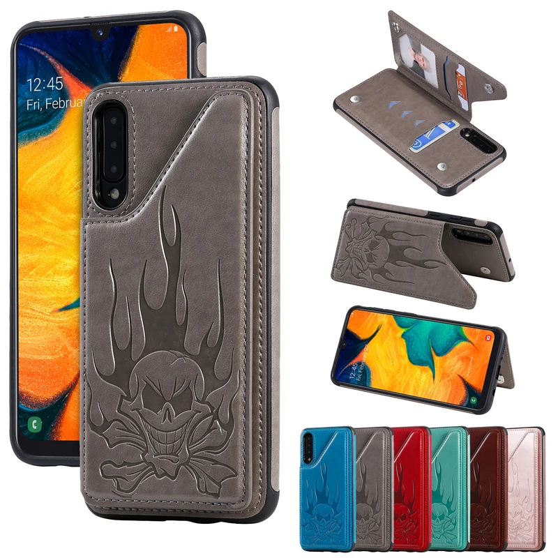 

Soft TPU Fitted Cover Case For Samsung Galaxy A50 Card slot Wallet Phone for Samsung A50 S Cover Anti-fall for Galaxy A30 Shell