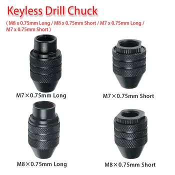 

M8x0.75mm/ M7x0.75mm Keyless Drill Chuck Thread 9/32-40 for Dremel 4000 3000 8200 Grinder Rotary Tool 0.5-3.2mm Flexible Shaft