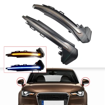 

Side Wing Rearview Mirror Sequential Indicator Yellow Blue LED Turn Signal Light For Audi A1 8X 2011-2018 Dynamic Blinker