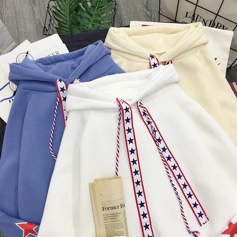 Женская Осенняя Толстовка c капюшоном с длинным рукавом, модные женские повседневные толстовки с капюшоном, женские свободные свитера для студентов
