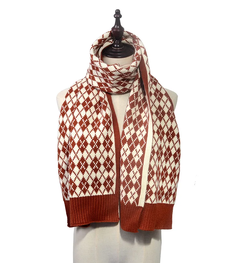 Christmas Pure Cotton Lady Big Shawl Imitation Cashmere Scarf Soft Skin-friendly Thickening Warm Letter Printing Shawl Scarf
