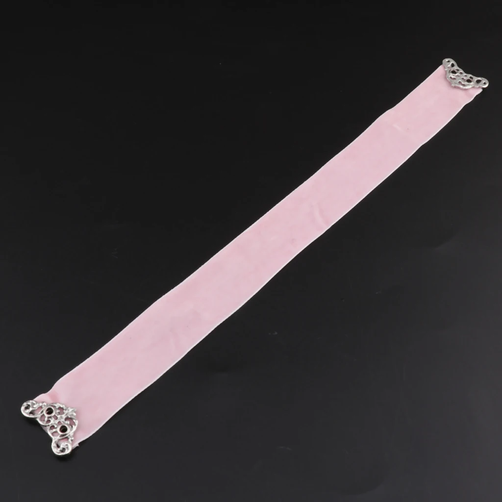 Wide Thick Punk Boho Summer Velvet Lace up Choker Necklaces Adjustable for Women Girls