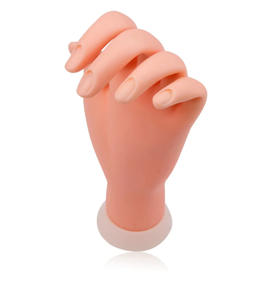 Рука для практики ногтей модель дизайн ногтей мягкие пластиковые гибкие подвижные поддельные руки Протез для тренировочный Маникюр Инструмент акрил/гель