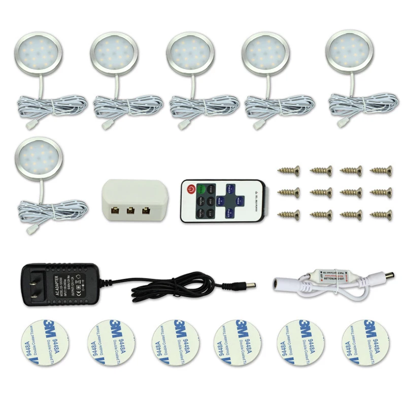 6pcs 4/6 шт./компл. 12V свет под кабинет Беспроводной Кухонные шкафы светильник в шкаф лестницы светодиодный освещение - Цвет: 6pcs