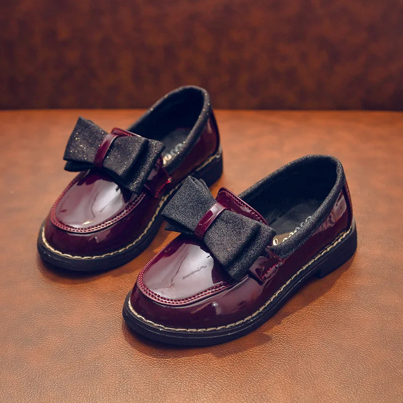 JUSTSL/обувь принцессы с мягкой подошвой для девочек; Новинка года; Весенняя модная детская обувь в британском стиле; детская черная обувь