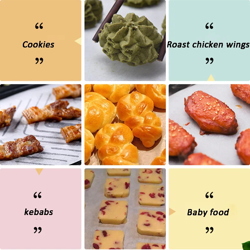 Greaseproof Oven Bakeware Baking Cooking Paper Baking Paper Parchment Paper Rectangle Baking Sheets for Bakery BBQ Party