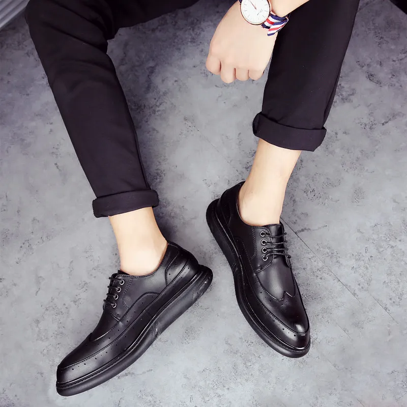 Модная мужская обувь кожаные туфли повседневные мужские классические на