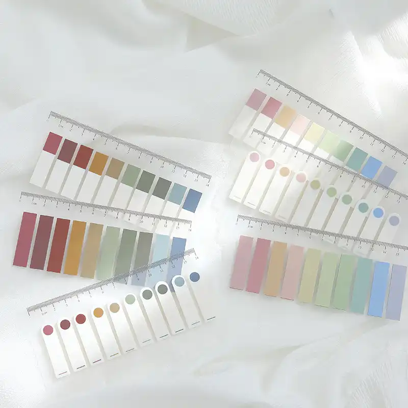 Translucent Book//Page Marker Stationery Strips 300 Pieces iMagitek 3 Sheet Neon Index Tabs Flags Page Markers Sticky Notes with Box
