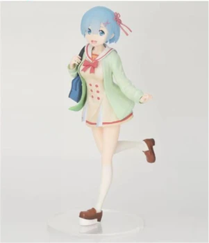 

Anime Re:Life in a different world from zero Rem School Uniform Ver. PVC Action Figure Collectible Model Toys Doll Gift 20cm