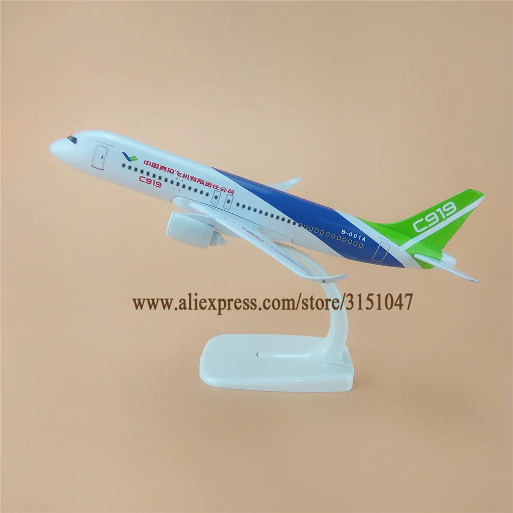 20 см AIR China C919 B-001A авиакомпаний дыхательные пути модель самолета сплав металла