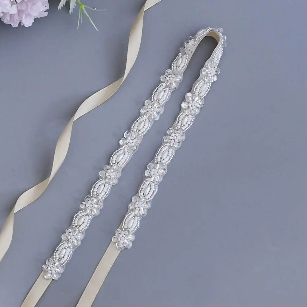 Beaded Belt Pearl Diamonds Sashes Wedding Belts Rhinestone Wedding
