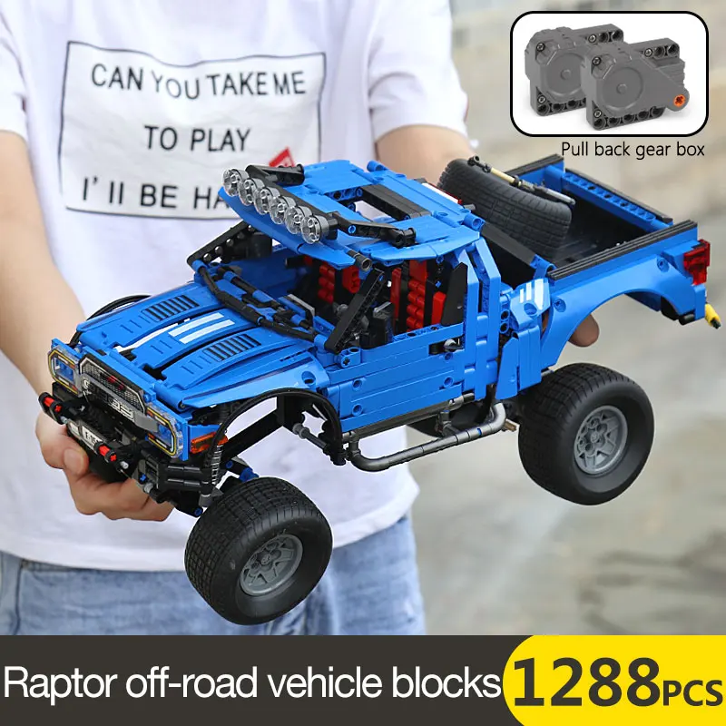 IN STOCK 701970 MOC Technic F-150 Raptor Pickup Sets Off-road Vehicle Pull Back Building Blocks Bricks Kids Toys Christmas gift