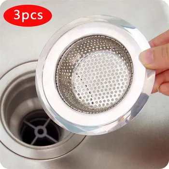

3PCS Stainless Steel Kitchen Sink Strainer sink filter kitchen tools Bathroom Hair Catcher Drains Strainers Kitchen Sink Filter