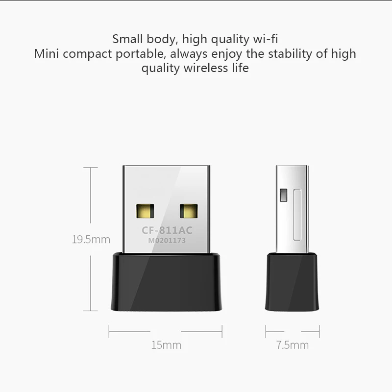 650 Мбит/с мини USB Wifi адаптер сетевая карта двухдиапазонный 2 4G/5 8G беспроводной для