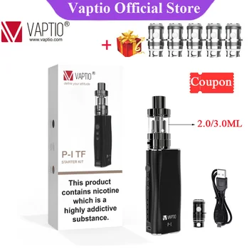 

Gift Vaptio P1/P1 TF vape Kit with 2100 mAh Built in Battery 2/3ml Tank and 510 Thread Electronic Cigarette kit