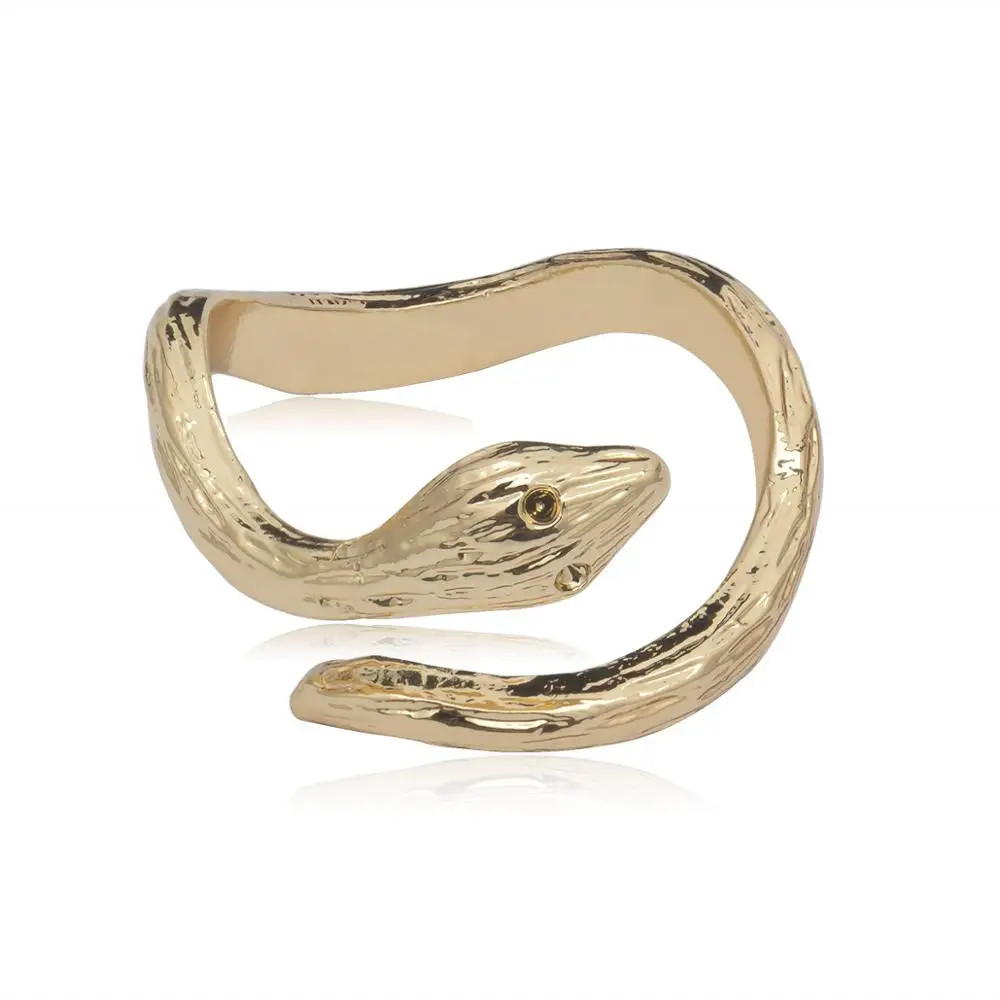 Кольца в виде змейки Модные кольца для животных для женщин шикарные Винтажные Ювелирные изделия Кольца для мужчин регулируемый размер - Цвет основного камня: A