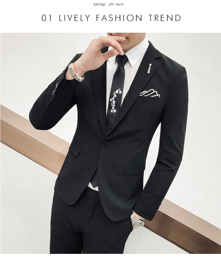Новая мода Бизнес Для мужчин высокое качество джентльменов high-end британский стиль сплошной Цвет самосовершенствования качества Модные блейзер
