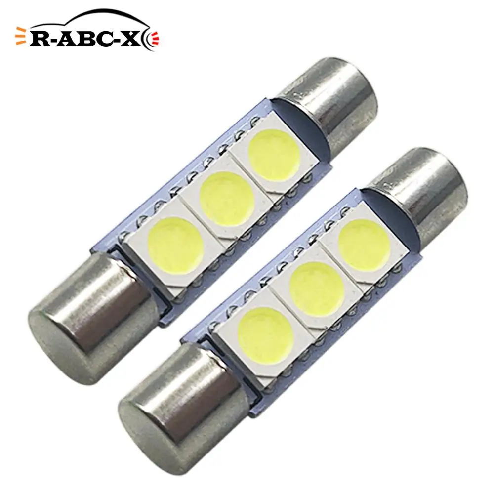 2X Автомобильные светодиодные C5W теплый белый 28 мм 31 3SMD 5050 Клин Авто гирлянда для
